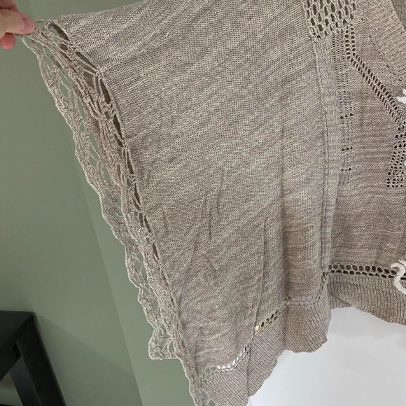 Free People Kona Pointelle Knit Poncho - Picture 8 of 9